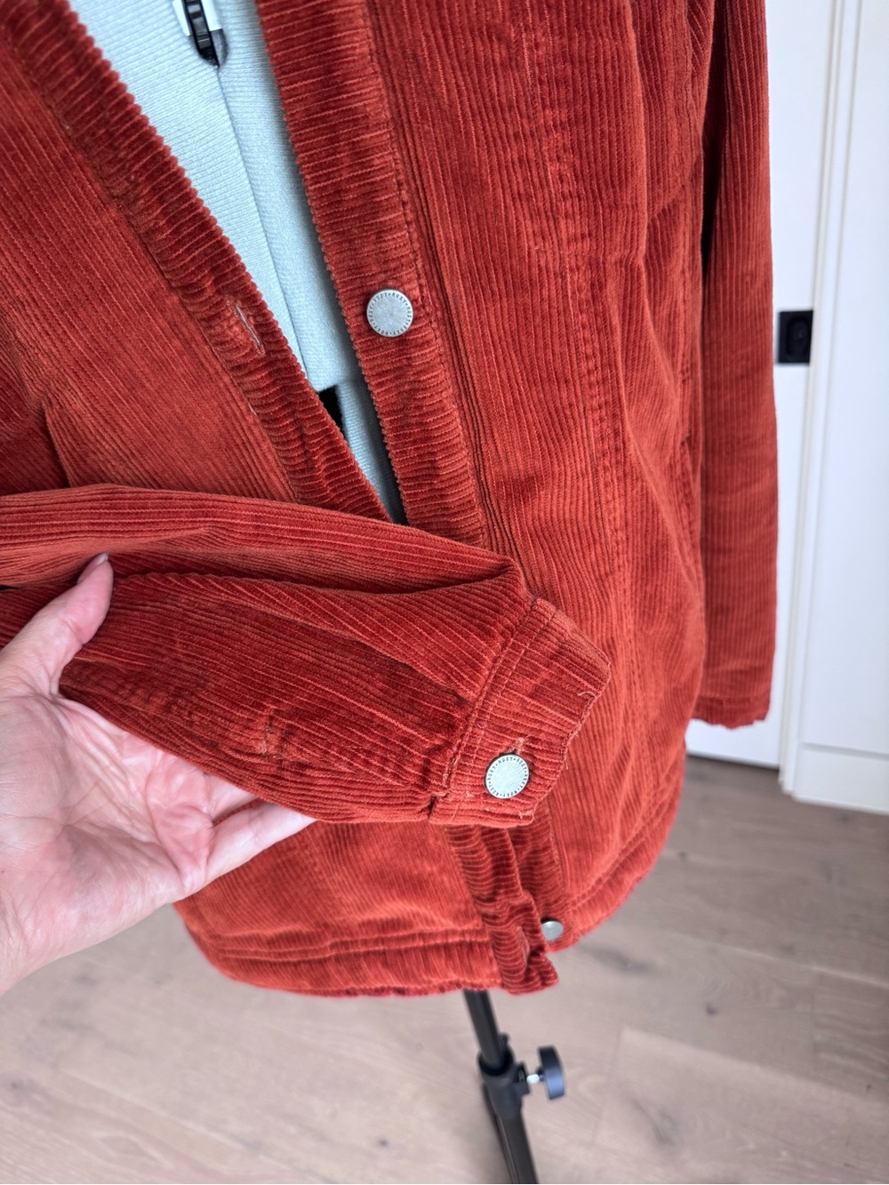 Roxy Billie Corduroy Sherpa-lined Trucker Jacket Burnt Orange - Picture 8 of 9